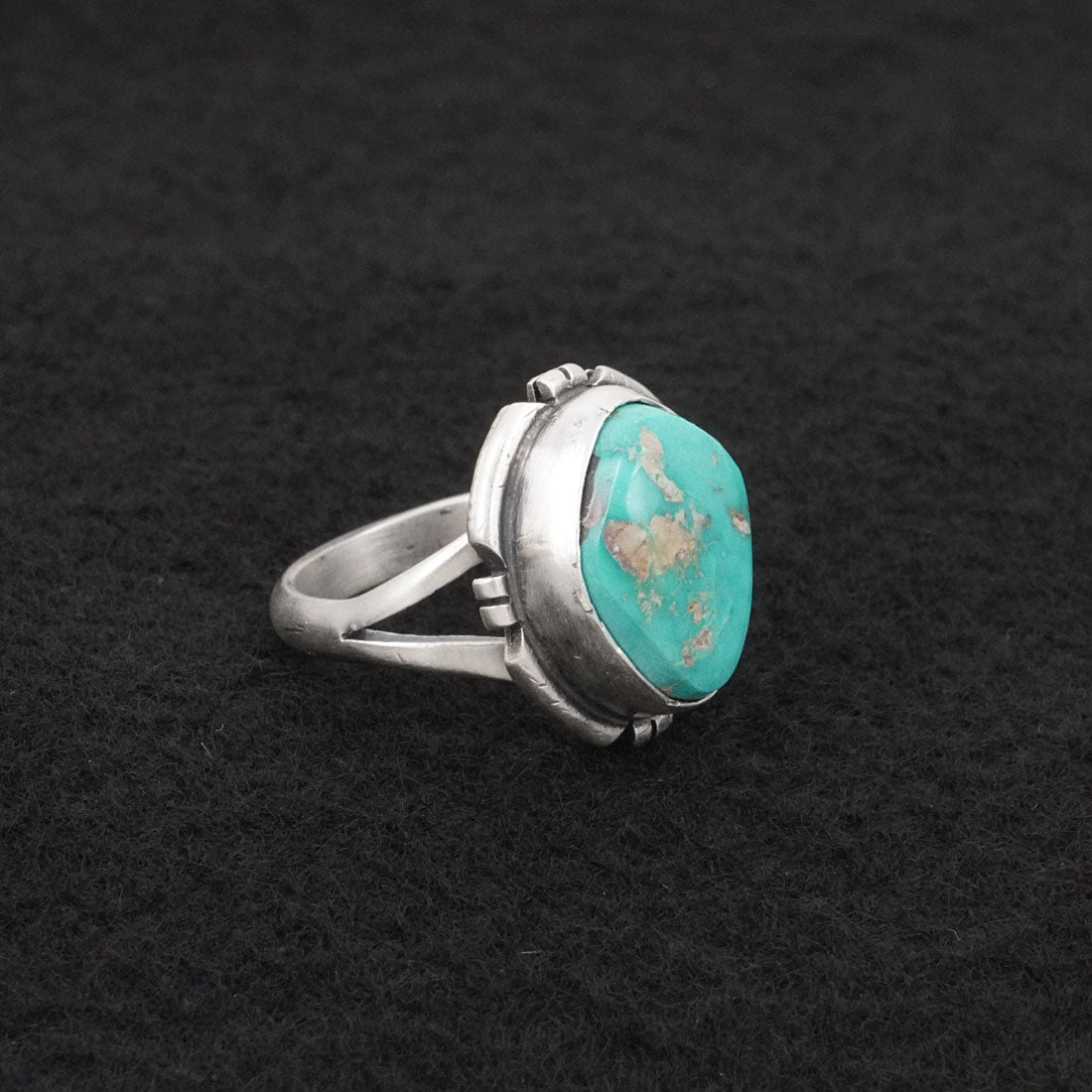 Randy Billy Turquoise & Sterling Silver Ring Size 6.5