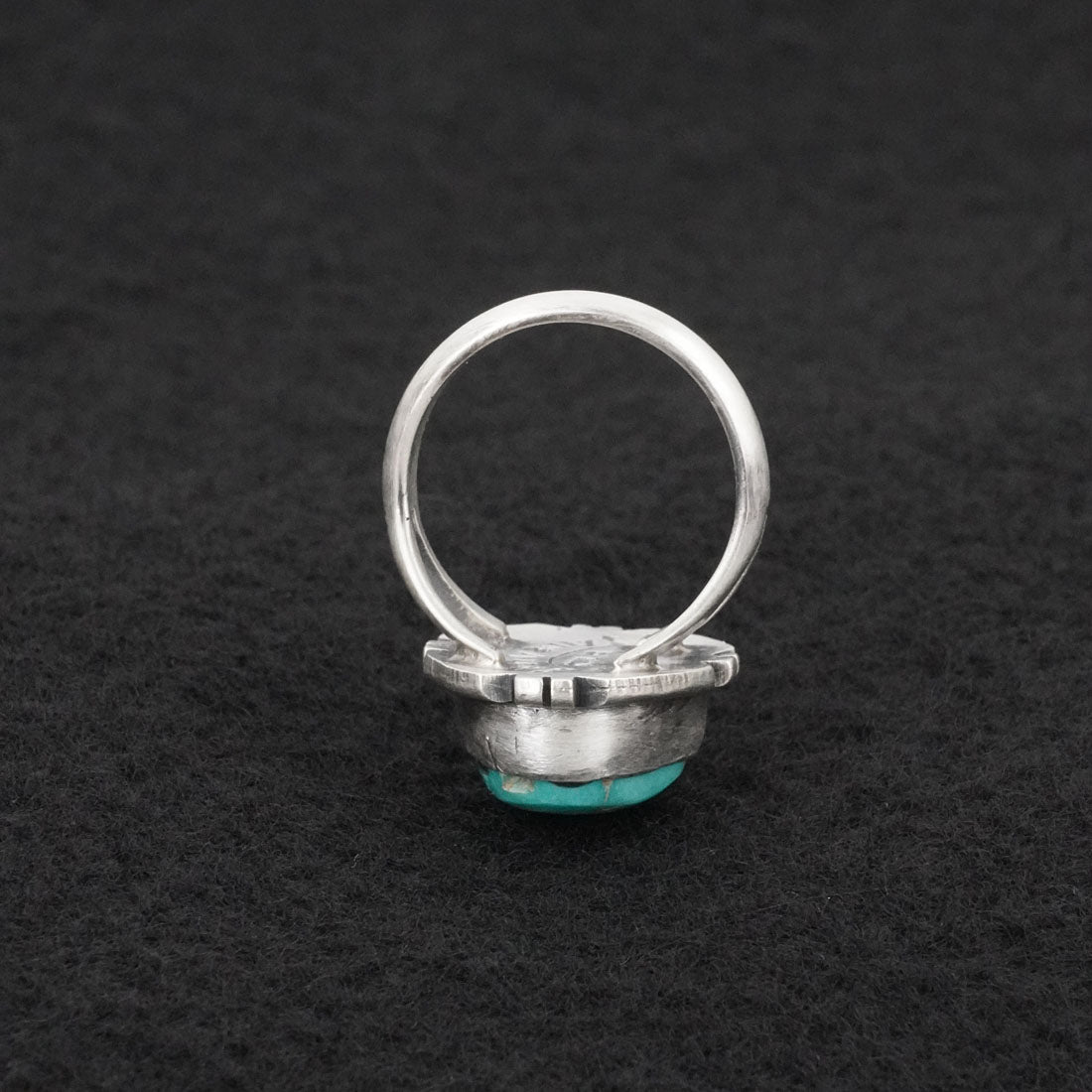 Randy Billy Turquoise & Sterling Silver Ring Size 6.5