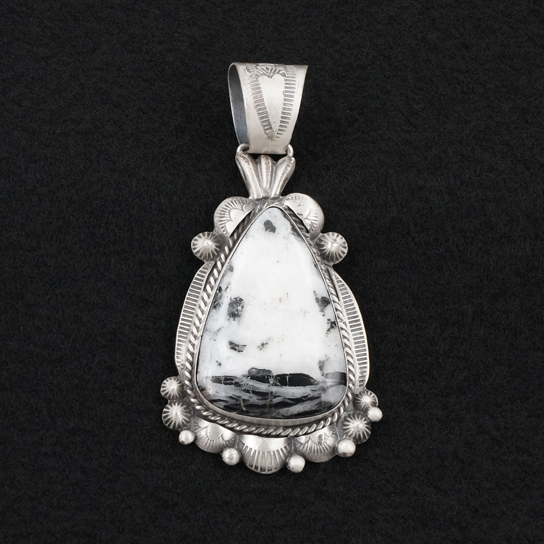 Vernon Johnson White Buffalo & Sterling Silver Pendant