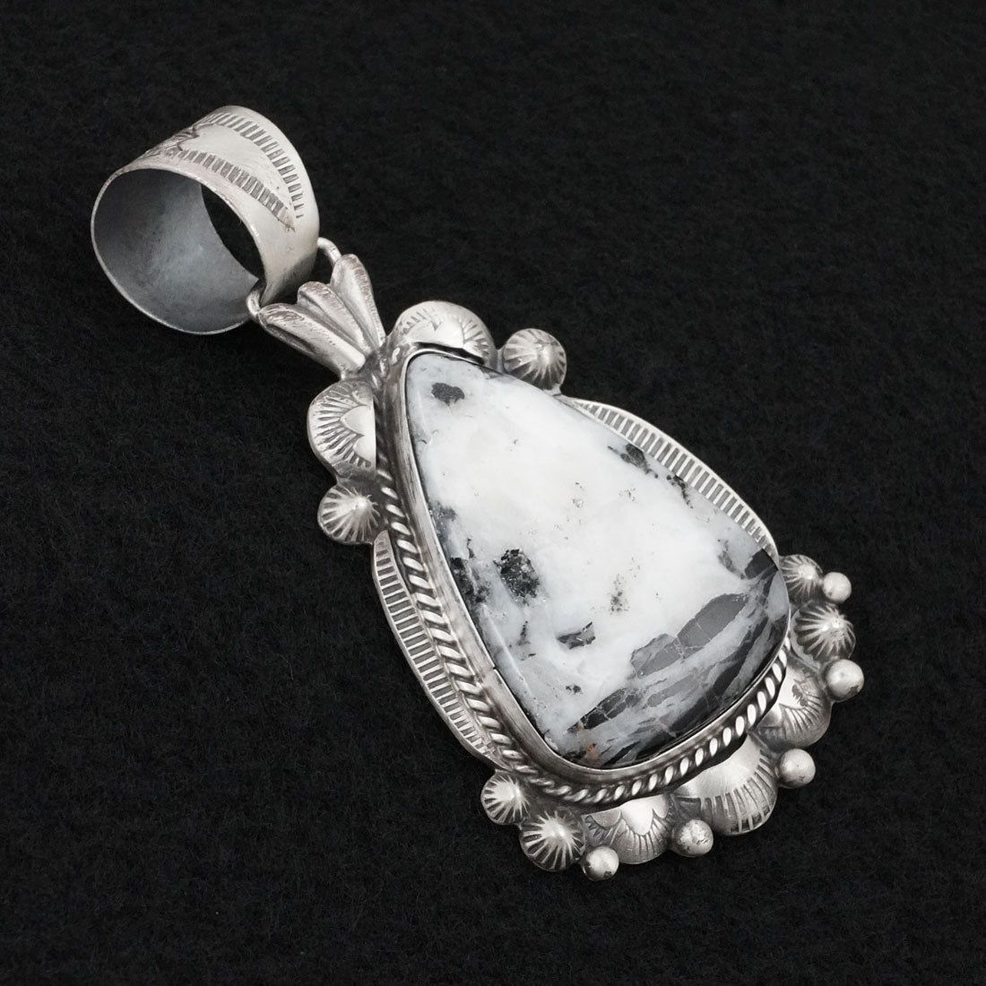 Vernon Johnson White Buffalo & Sterling Silver Pendant