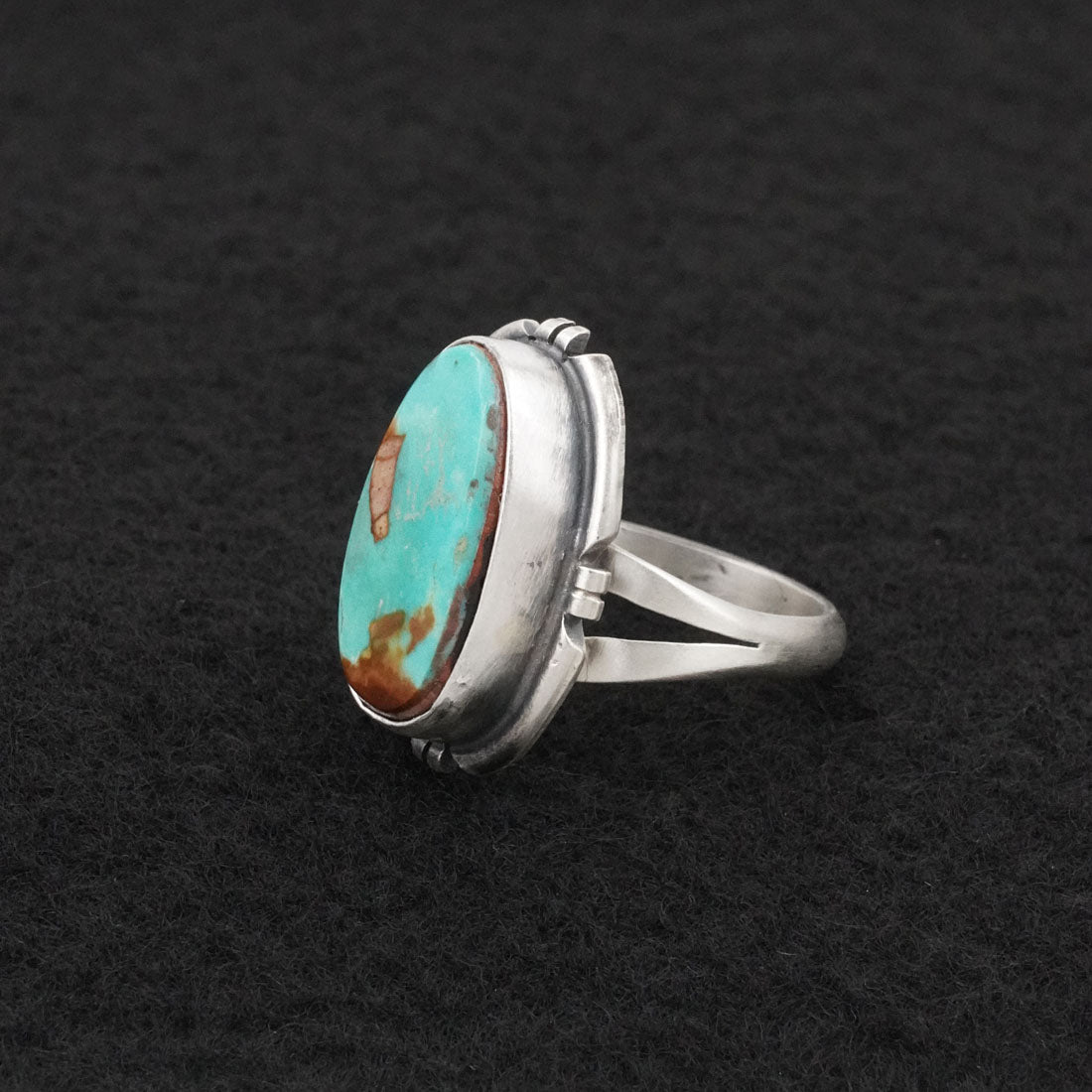 Randy Billy Turquoise & Sterling Silver Ring Size 8