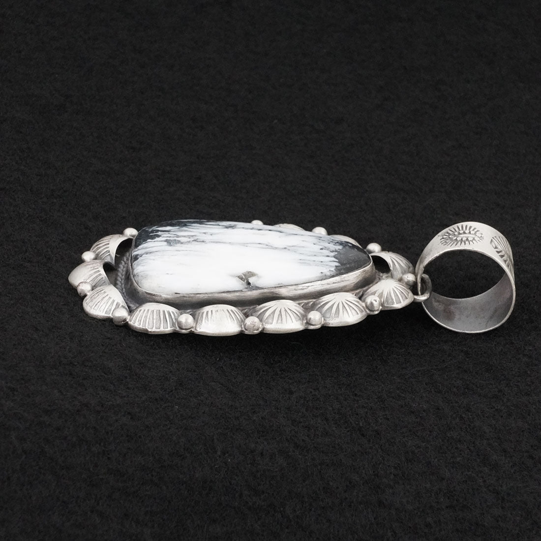 Vernon Johnson White Buffalo & Sterling Silver Pendant