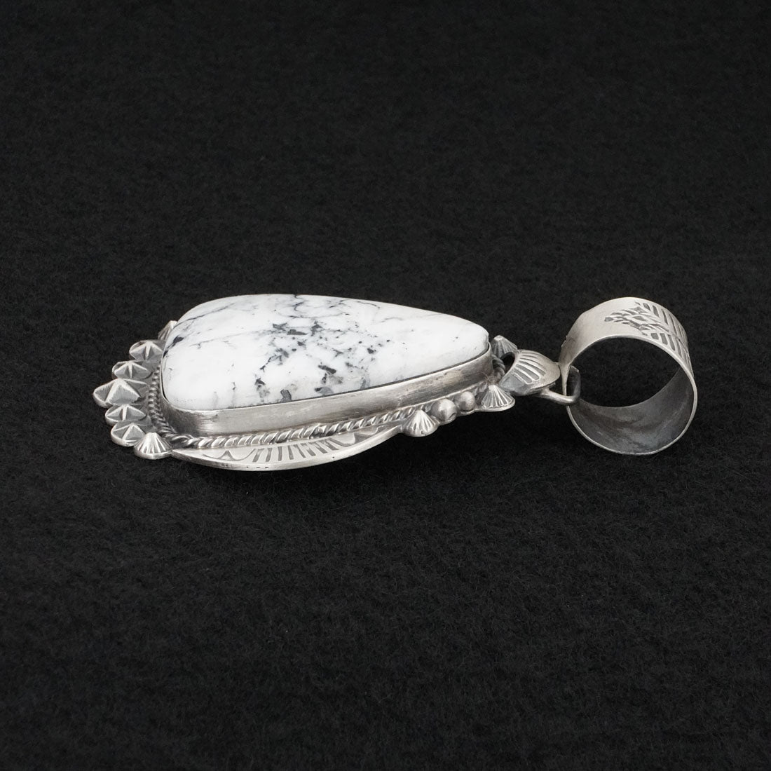 Vernon Johnson White Buffalo & Sterling Silver Pendant