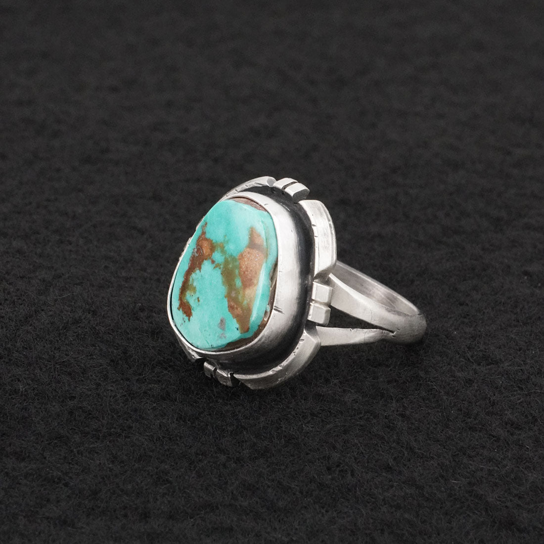 Randy Billy Turquoise & Sterling Silver Ring Size 7.5