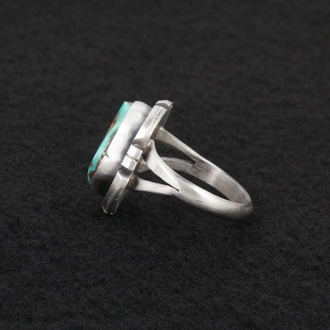 Randy Billy Turquoise & Sterling Silver Ring Size 7.5
