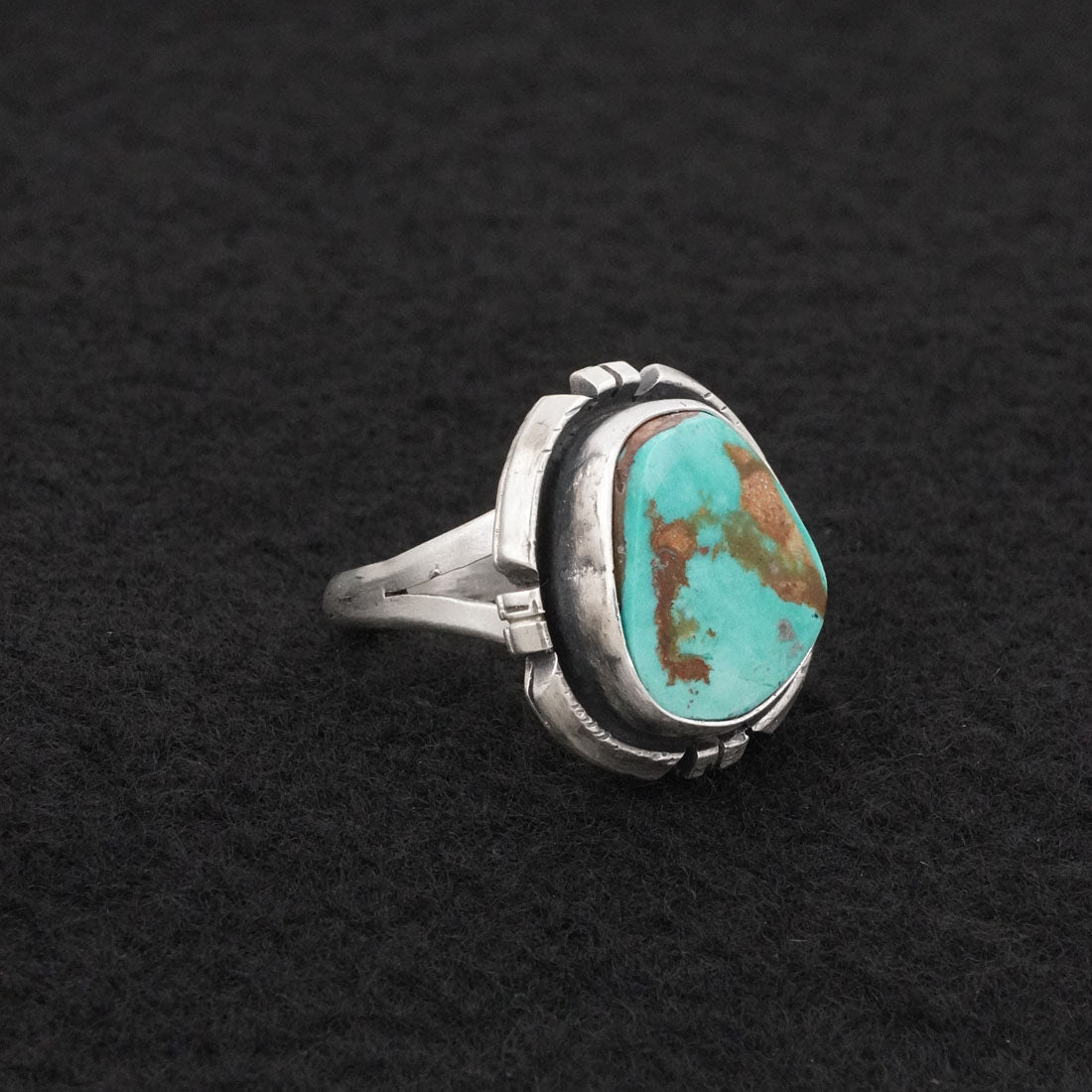 Randy Billy Turquoise & Sterling Silver Ring Size 7.5