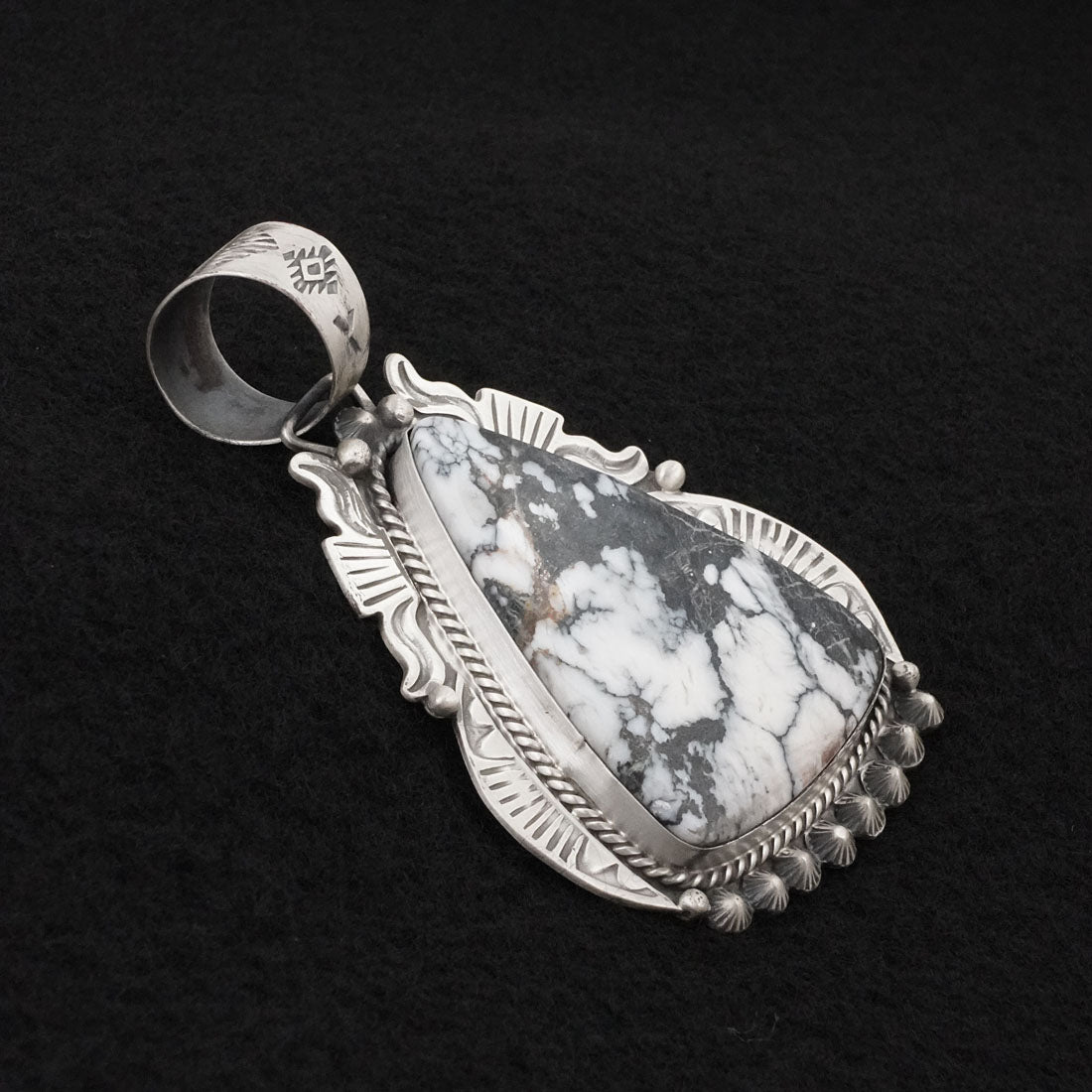 Vernon Johnson White Buffalo & Sterling Silver Pendant