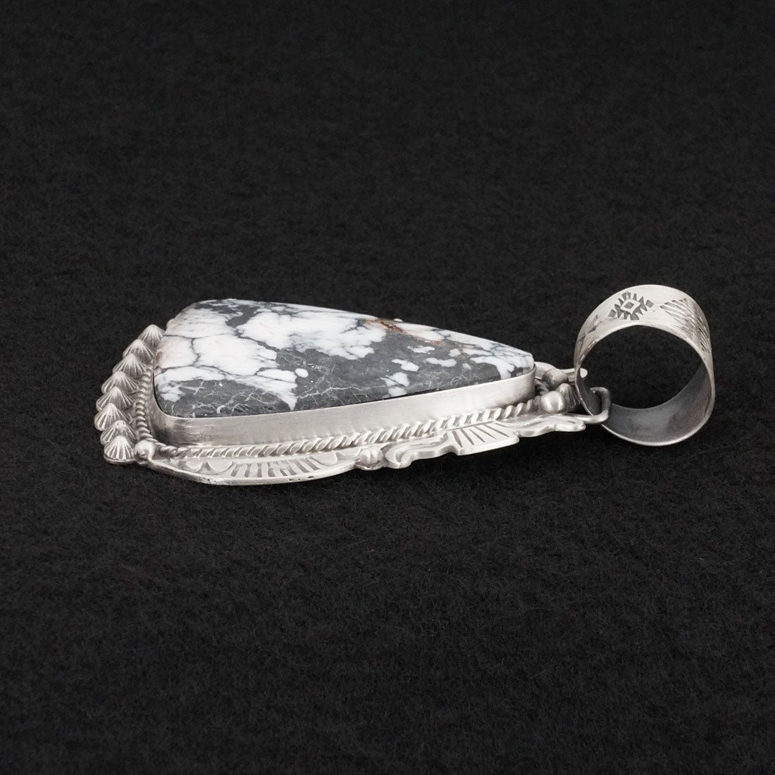 Vernon Johnson White Buffalo & Sterling Silver Pendant