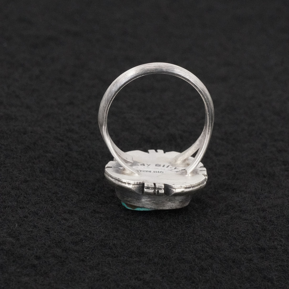Randy Billy Turquoise & Sterling Silver Ring Size 7.5