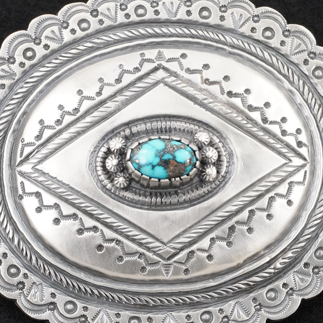 Dexter Martinez Turquoise & Sterling Silver Belt Buckle