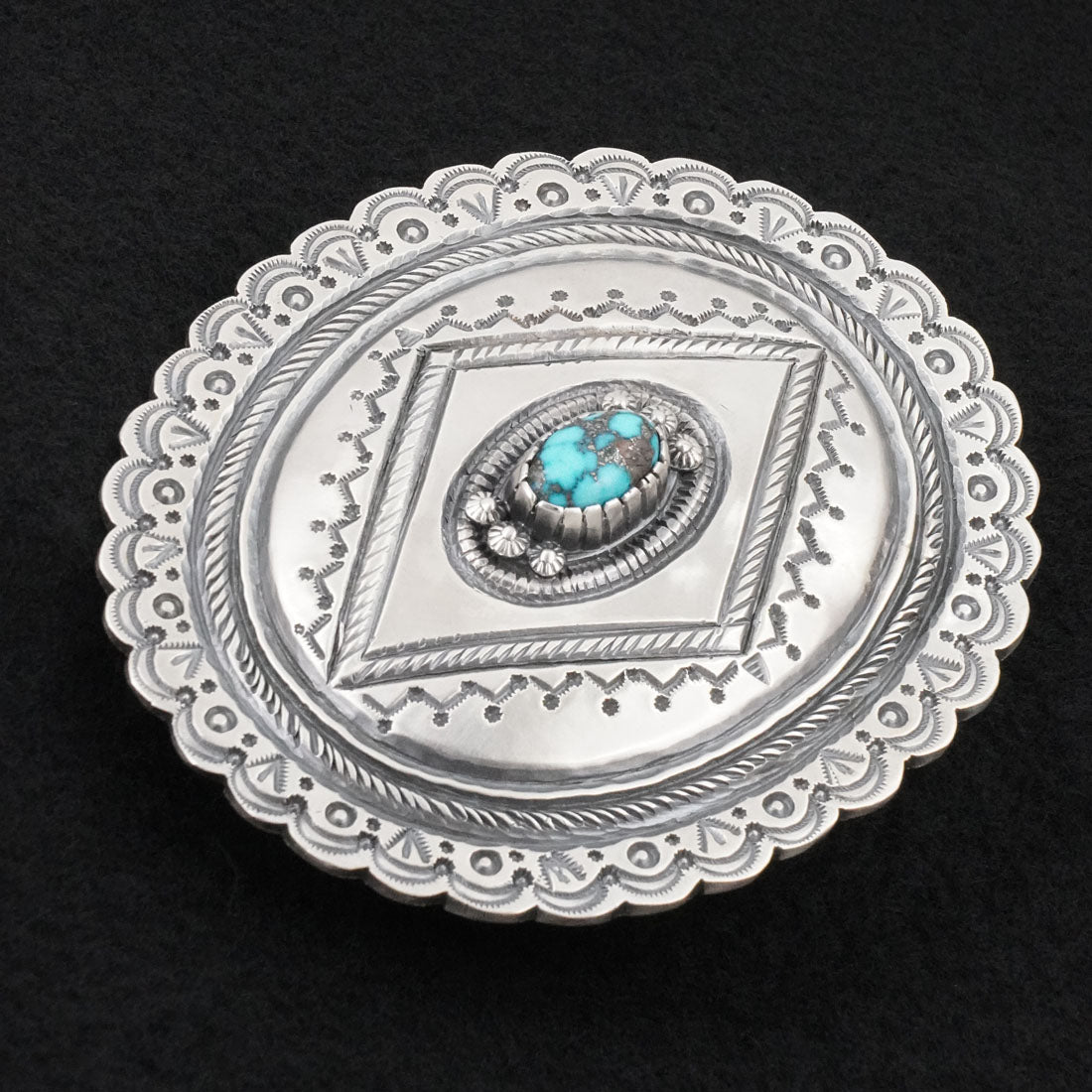 Dexter Martinez Turquoise & Sterling Silver Belt Buckle