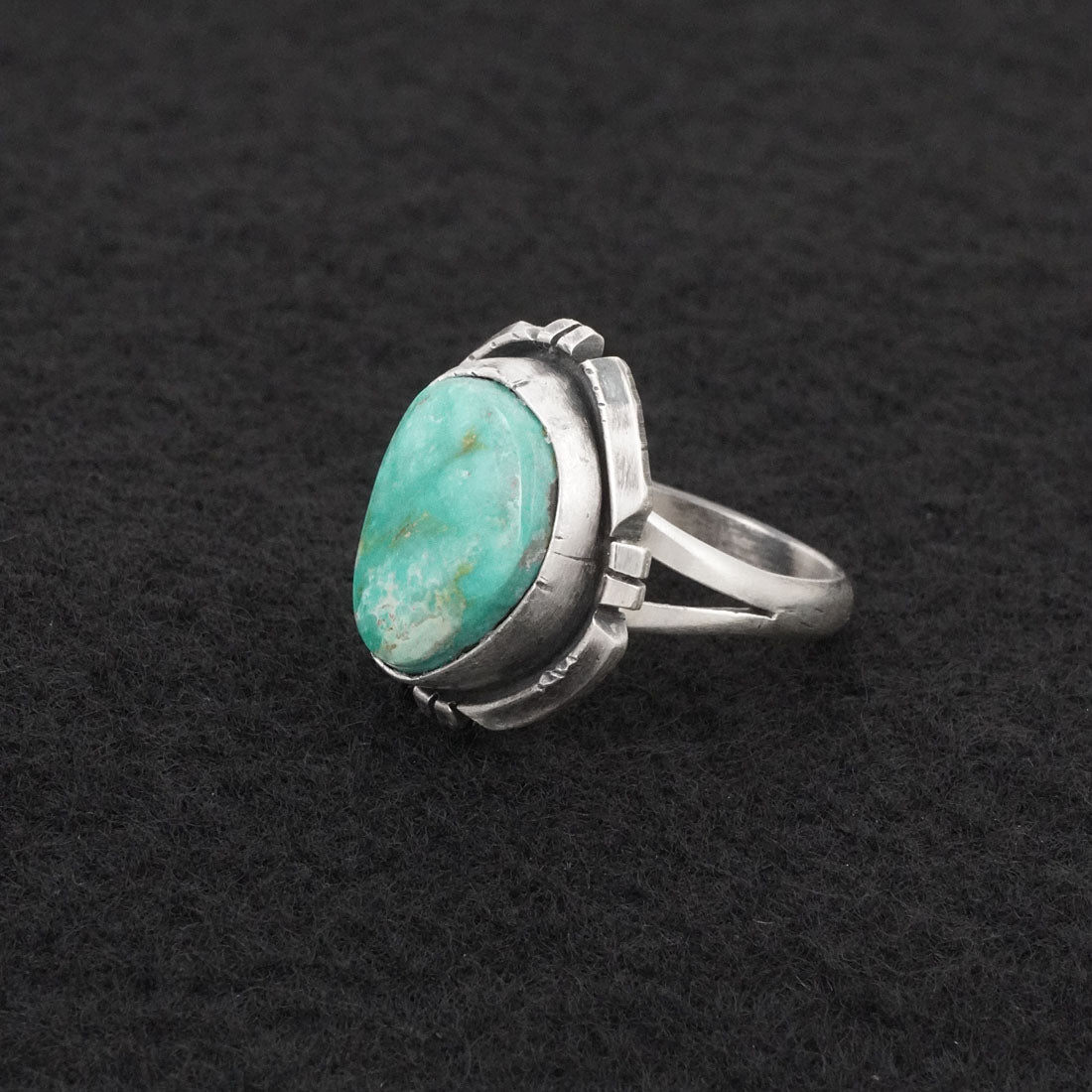 Randy Billy Turquoise & Sterling Silver Ring Size 7.5