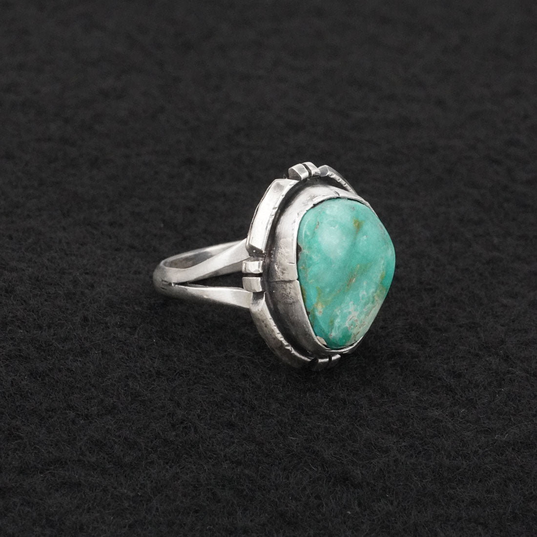 Randy Billy Turquoise & Sterling Silver Ring Size 7.5