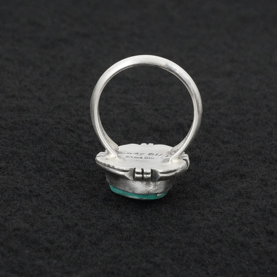 Randy Billy Turquoise & Sterling Silver Ring Size 7.5