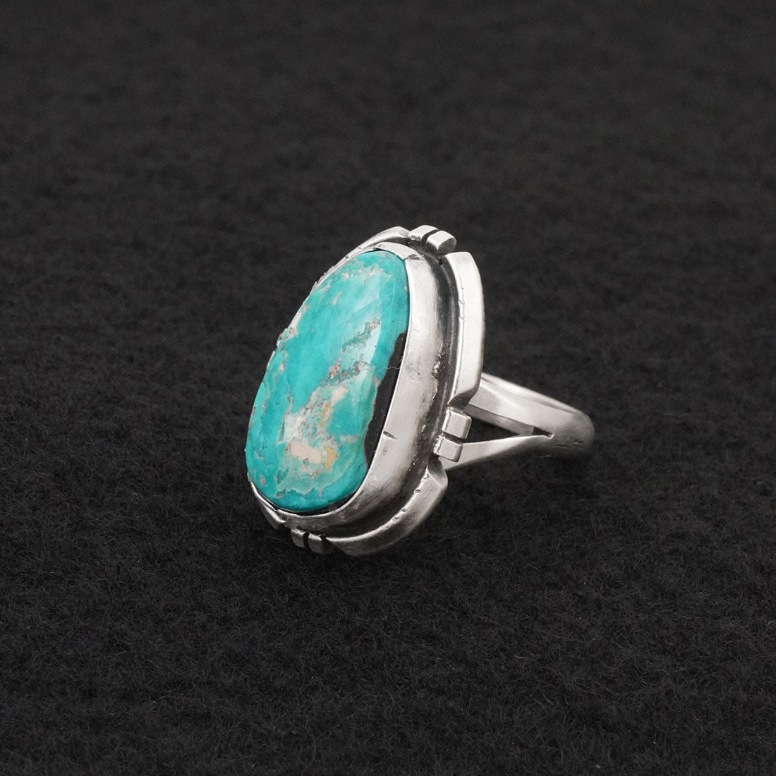 Randy Billy Turquoise & Sterling Silver Ring Size 8