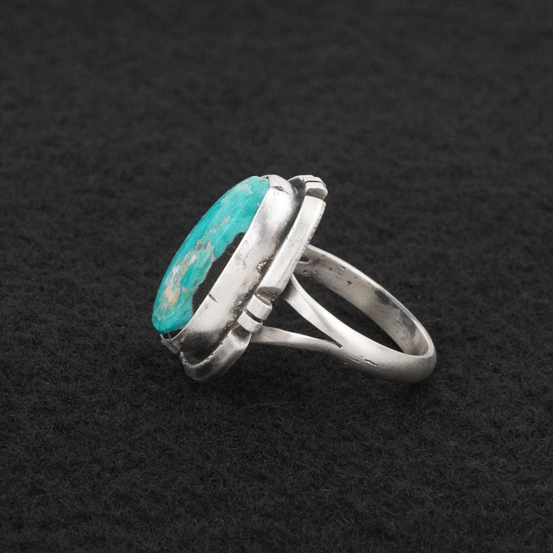 Randy Billy Turquoise & Sterling Silver Ring Size 8