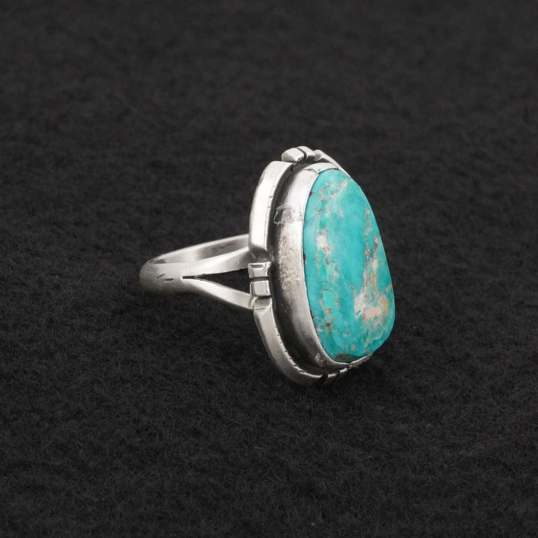 Randy Billy Turquoise & Sterling Silver Ring Size 8