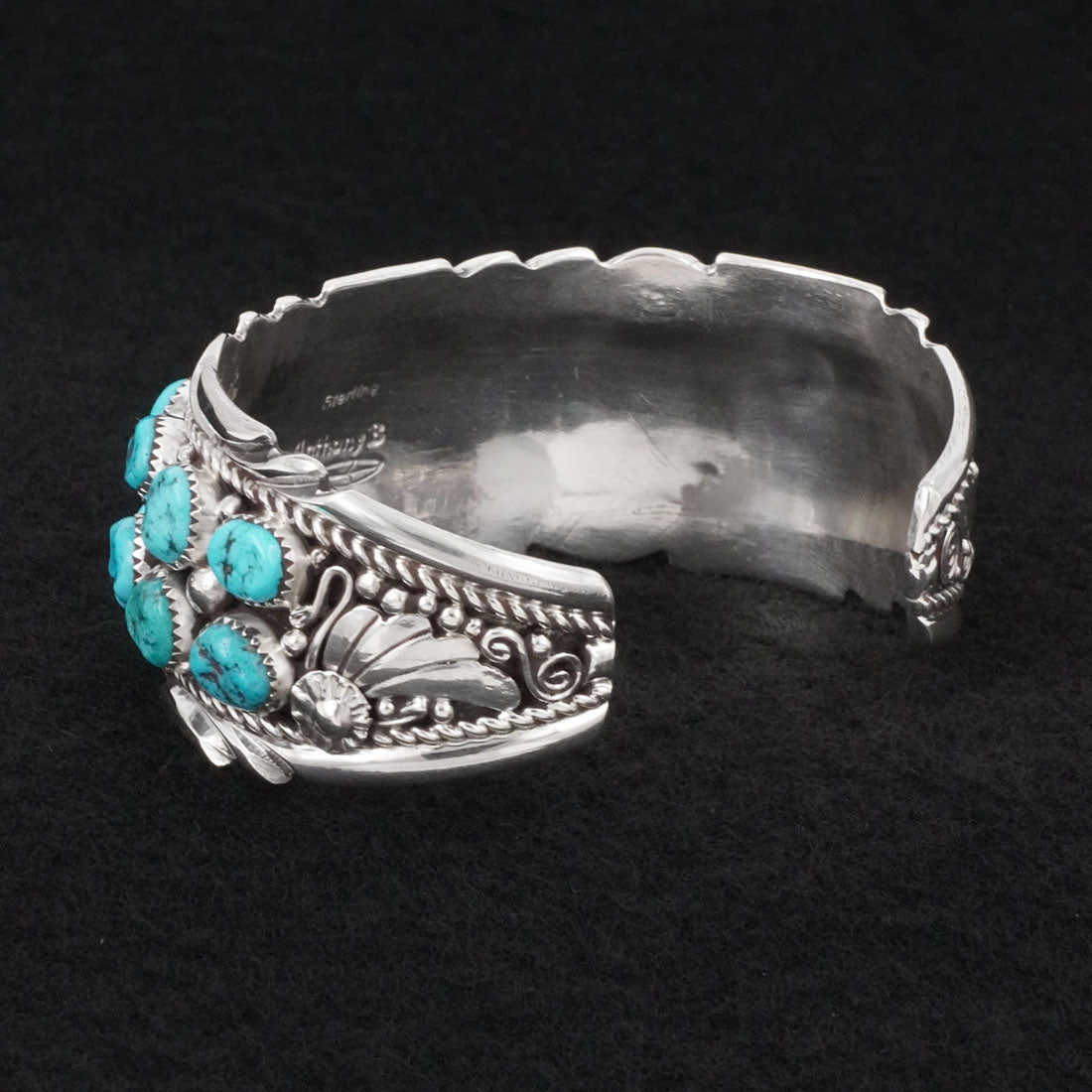 Anthony Brown Turquoise & Sterling Silver Bracelet