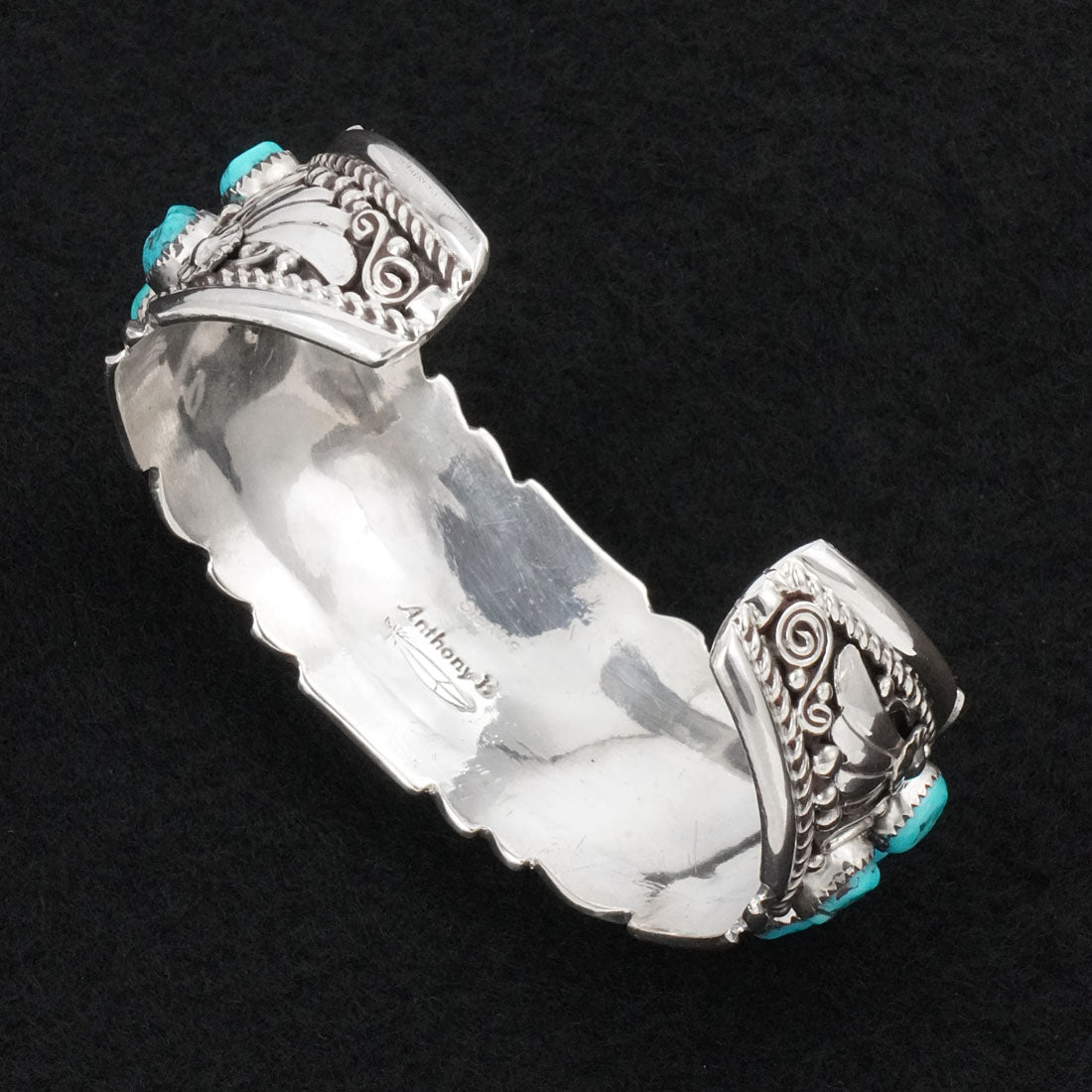 Anthony Brown Turquoise & Sterling Silver Bracelet