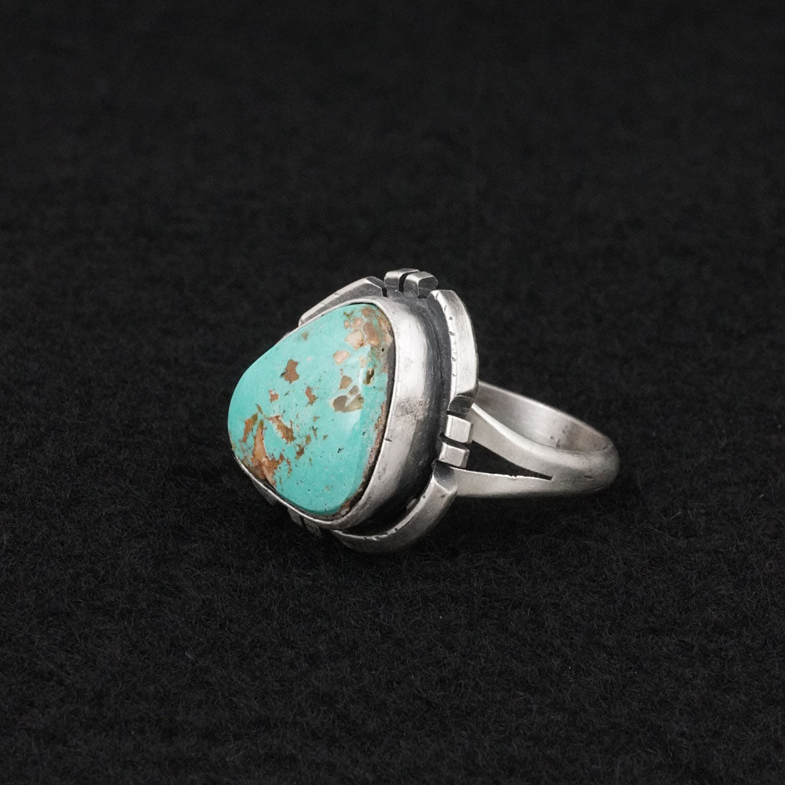 Randy Billy Turquoise & Sterling Silver Ring Size 8
