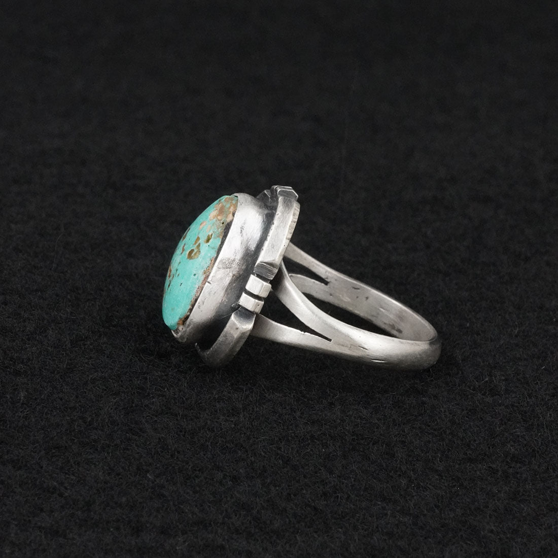 Randy Billy Turquoise & Sterling Silver Ring Size 8