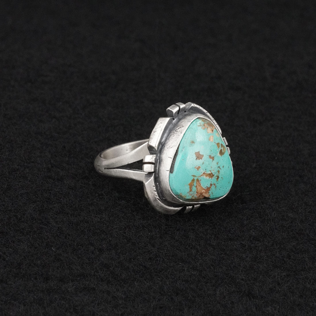 Randy Billy Turquoise & Sterling Silver Ring Size 8