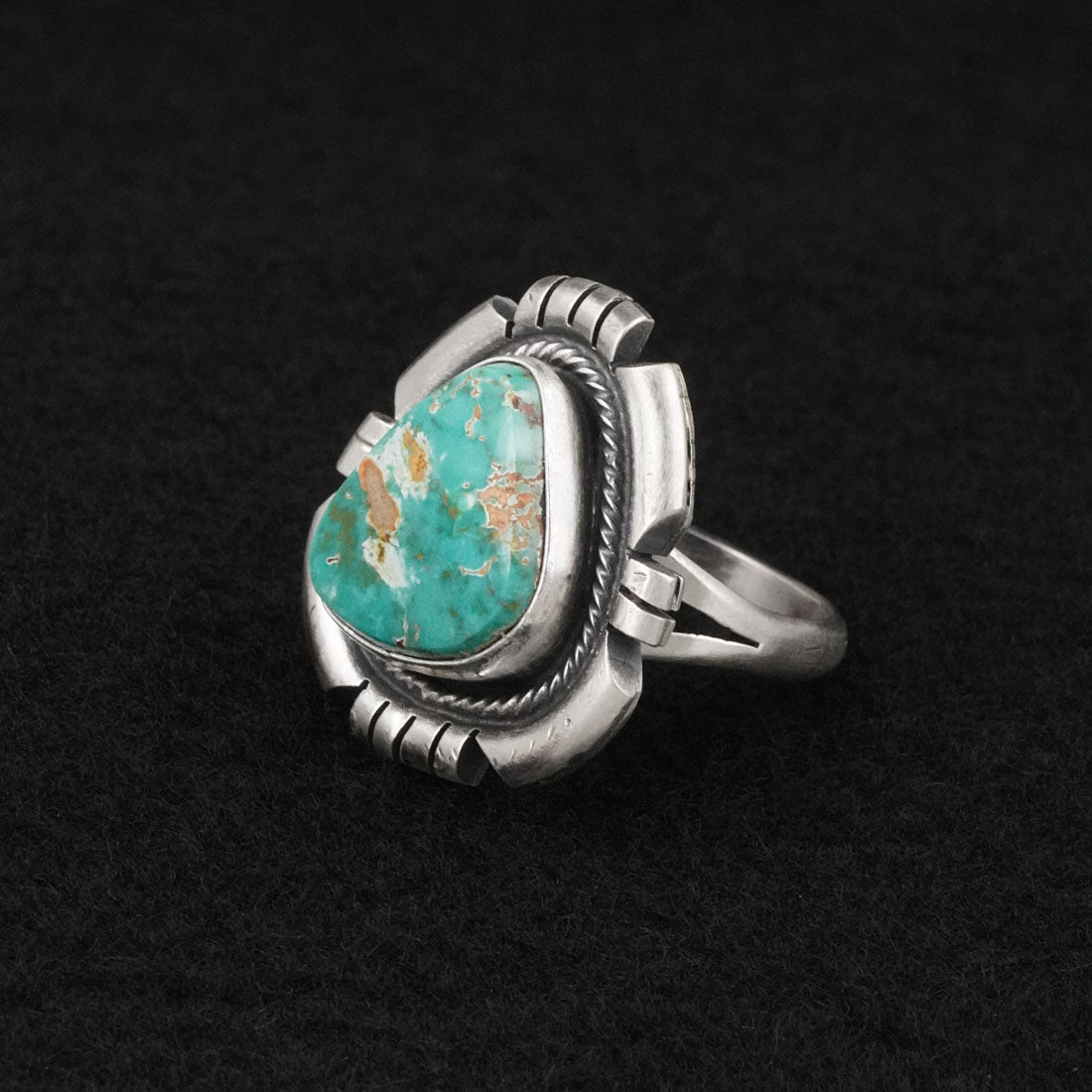 Randy Billy Turquoise & Sterling Silver Ring Size 10