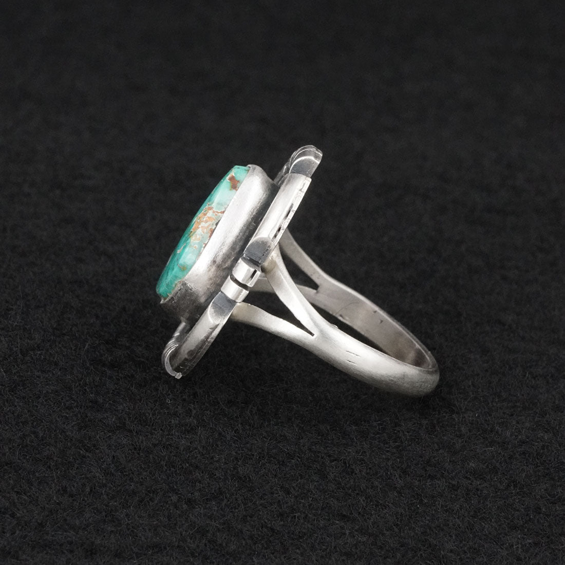 Randy Billy Turquoise & Sterling Silver Ring Size 10