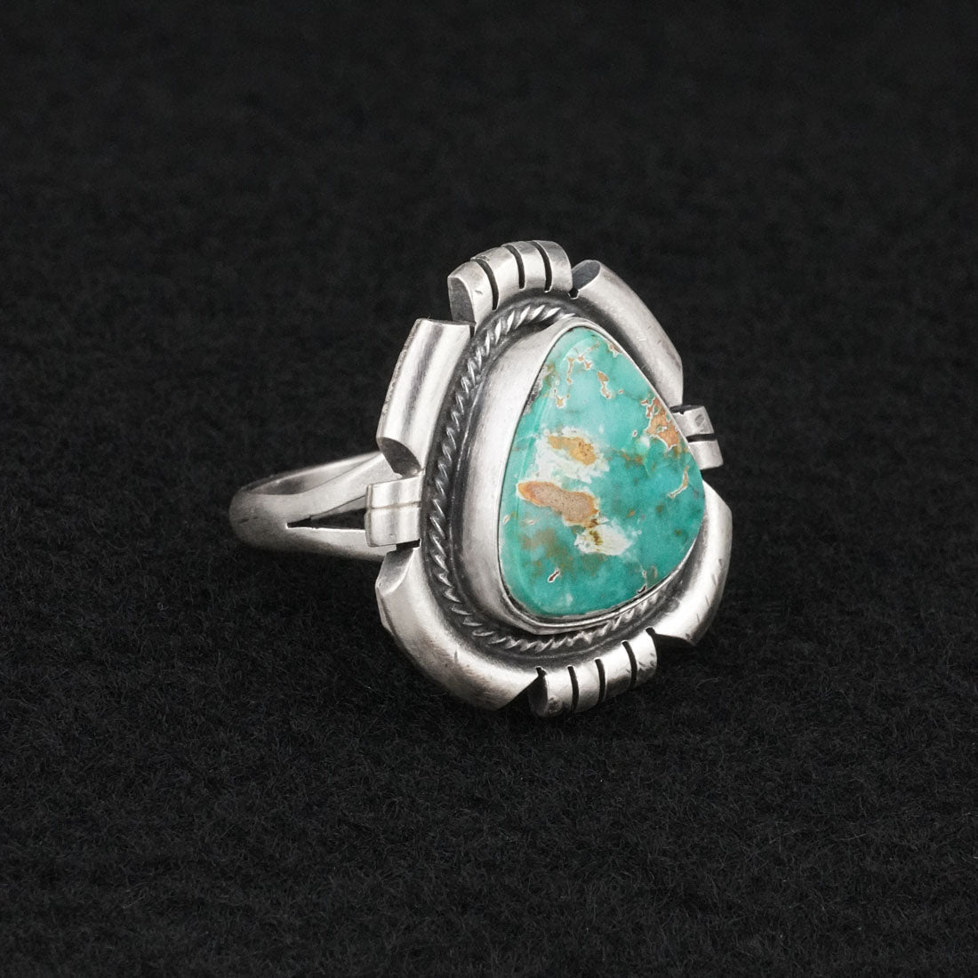 Randy Billy Turquoise & Sterling Silver Ring Size 10