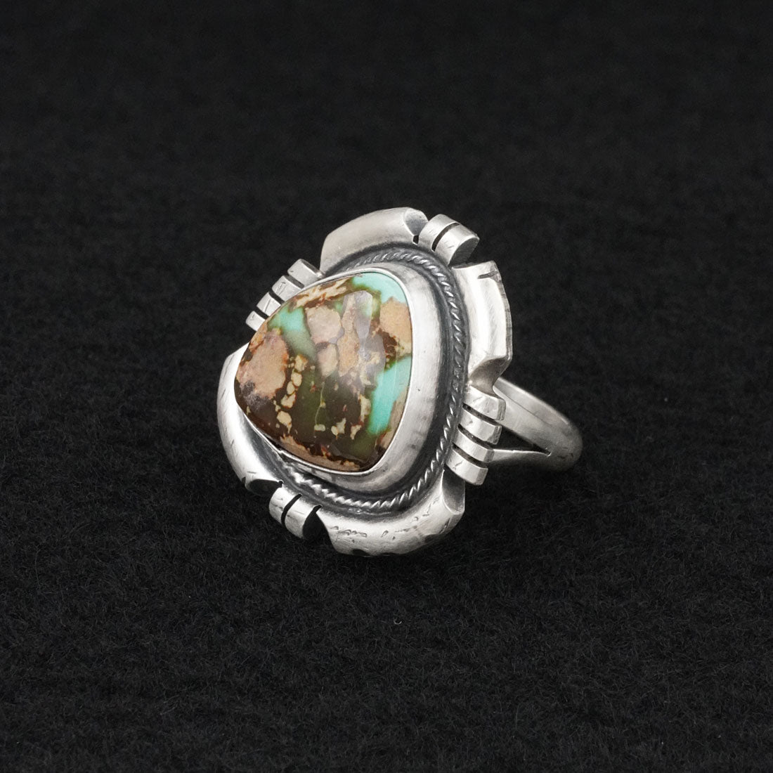 Randy Billy Turquoise & Sterling Silver Ring Size 7.5