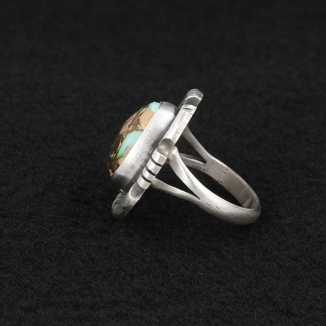 Randy Billy Turquoise & Sterling Silver Ring Size 7.5