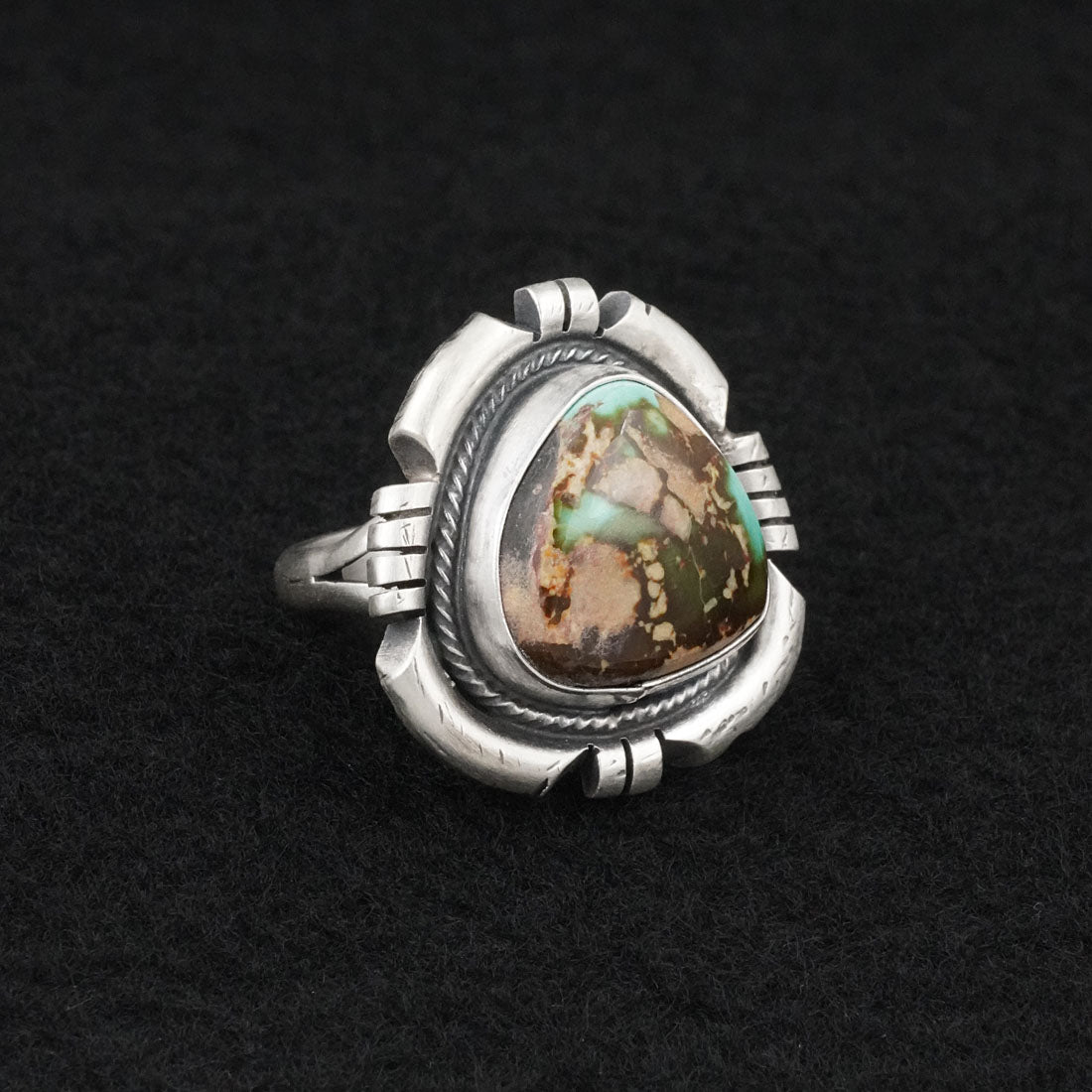 Randy Billy Turquoise & Sterling Silver Ring Size 7.5