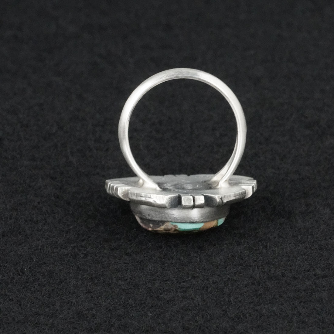 Randy Billy Turquoise & Sterling Silver Ring Size 7.5
