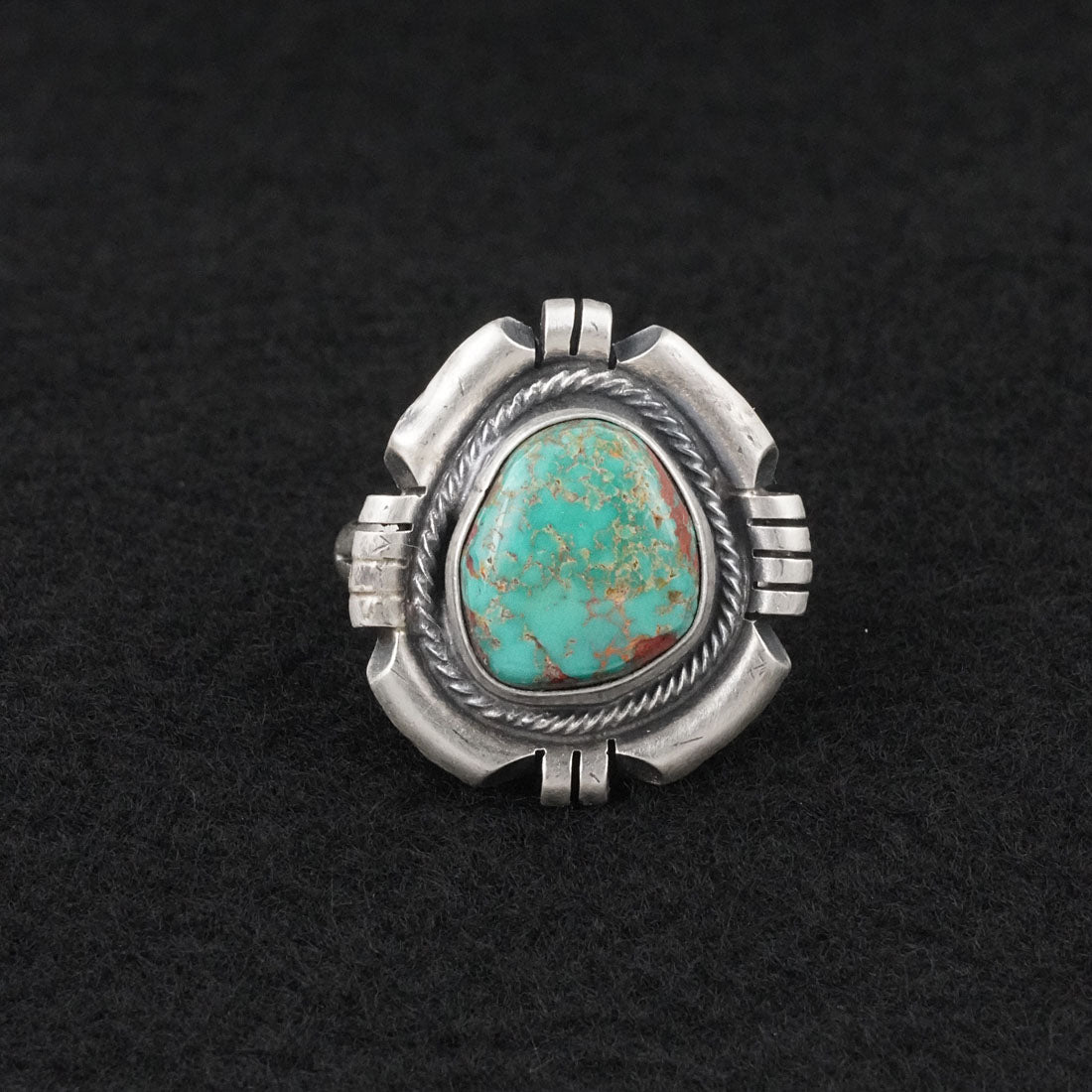 Randy Billy Turquoise & Sterling Silver Ring Size 10