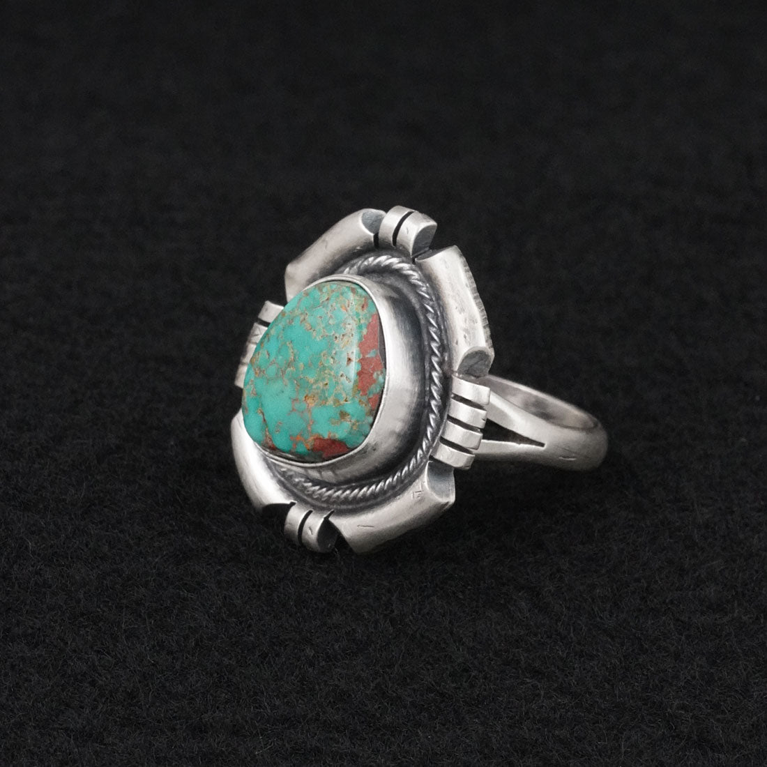 Randy Billy Turquoise & Sterling Silver Ring Size 10