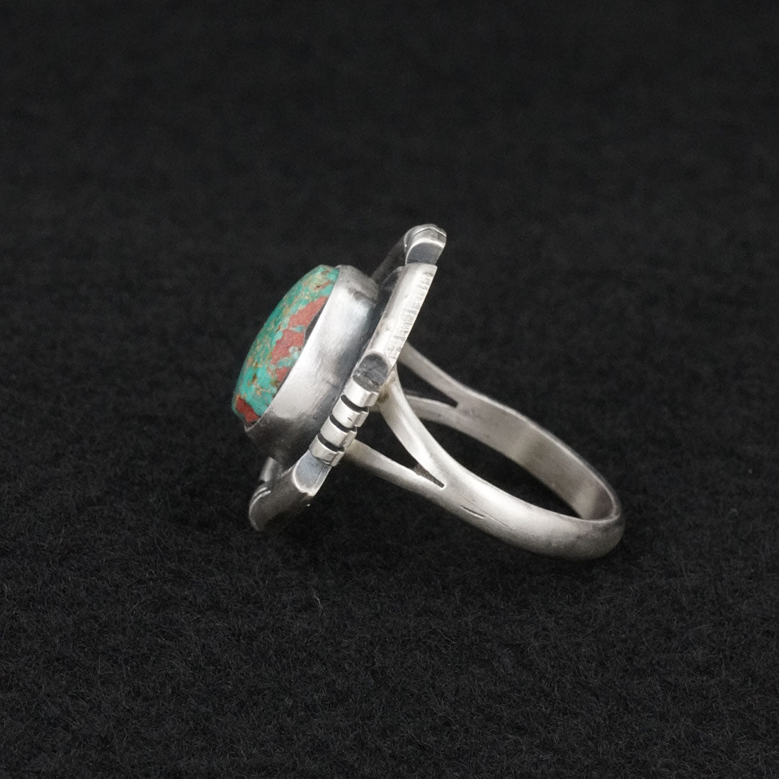 Randy Billy Turquoise & Sterling Silver Ring Size 10