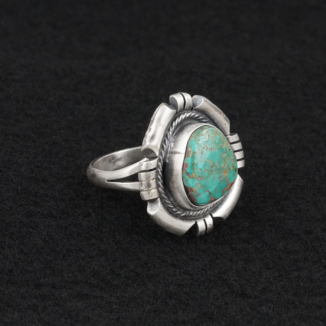 Randy Billy Turquoise & Sterling Silver Ring Size 10