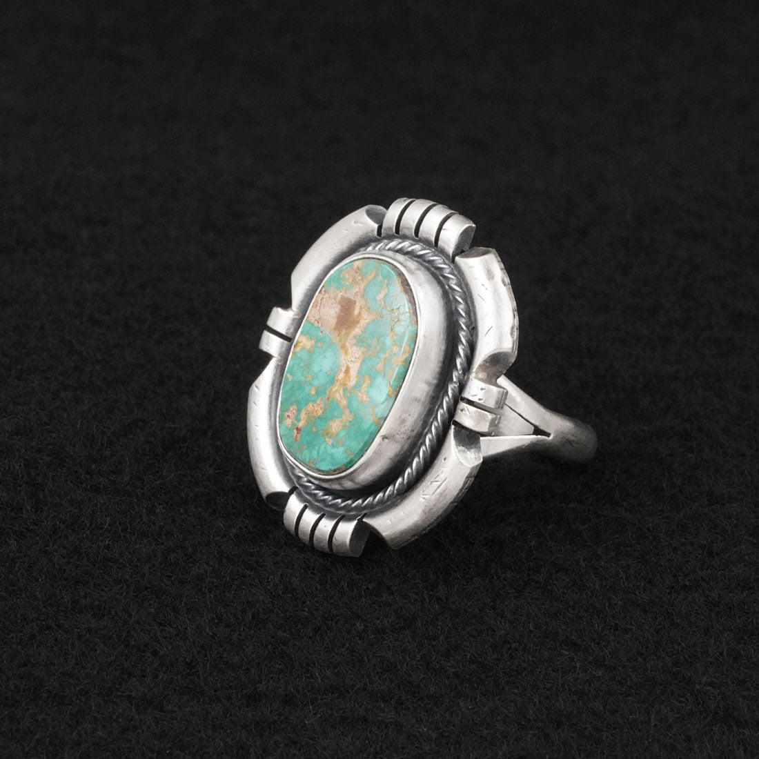Randy Billy Turquoise & Sterling Silver Ring Size 9.5