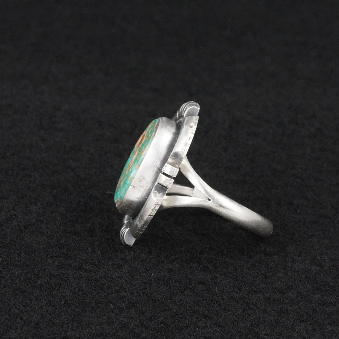 Randy Billy Turquoise & Sterling Silver Ring Size 9.5