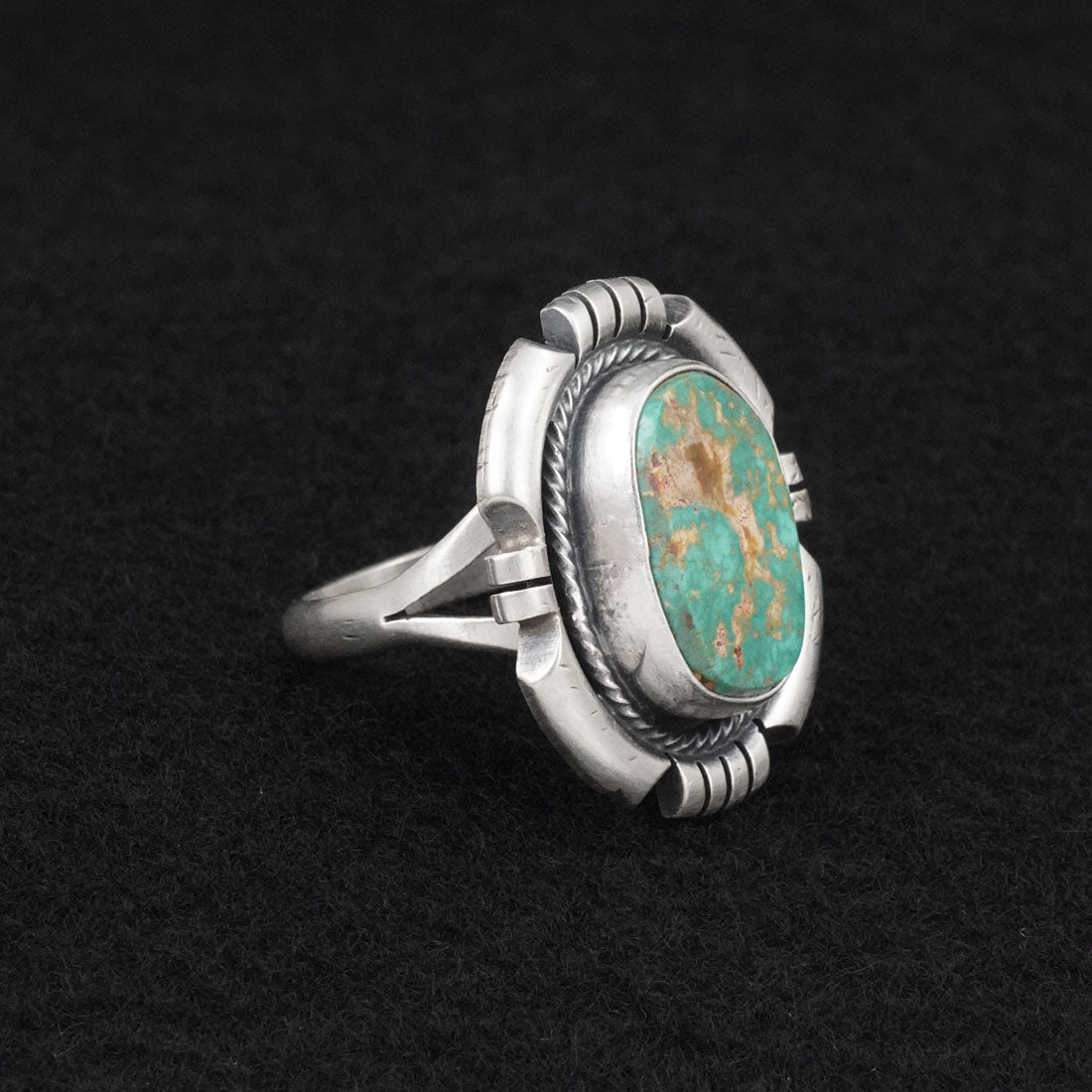 Randy Billy Turquoise & Sterling Silver Ring Size 9.5