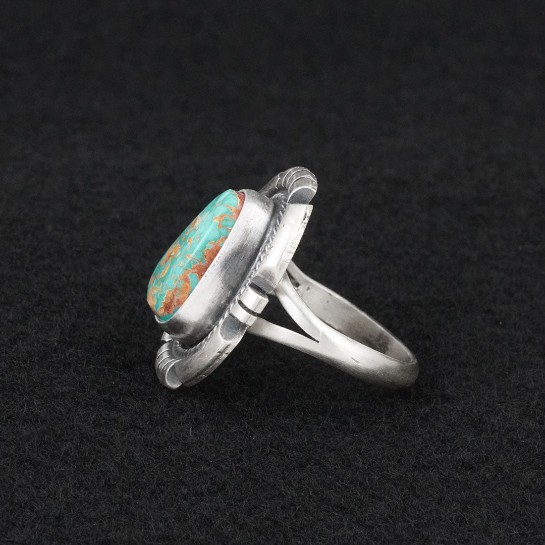 Randy Billy Turquoise & Sterling Silver Ring Size 8.5