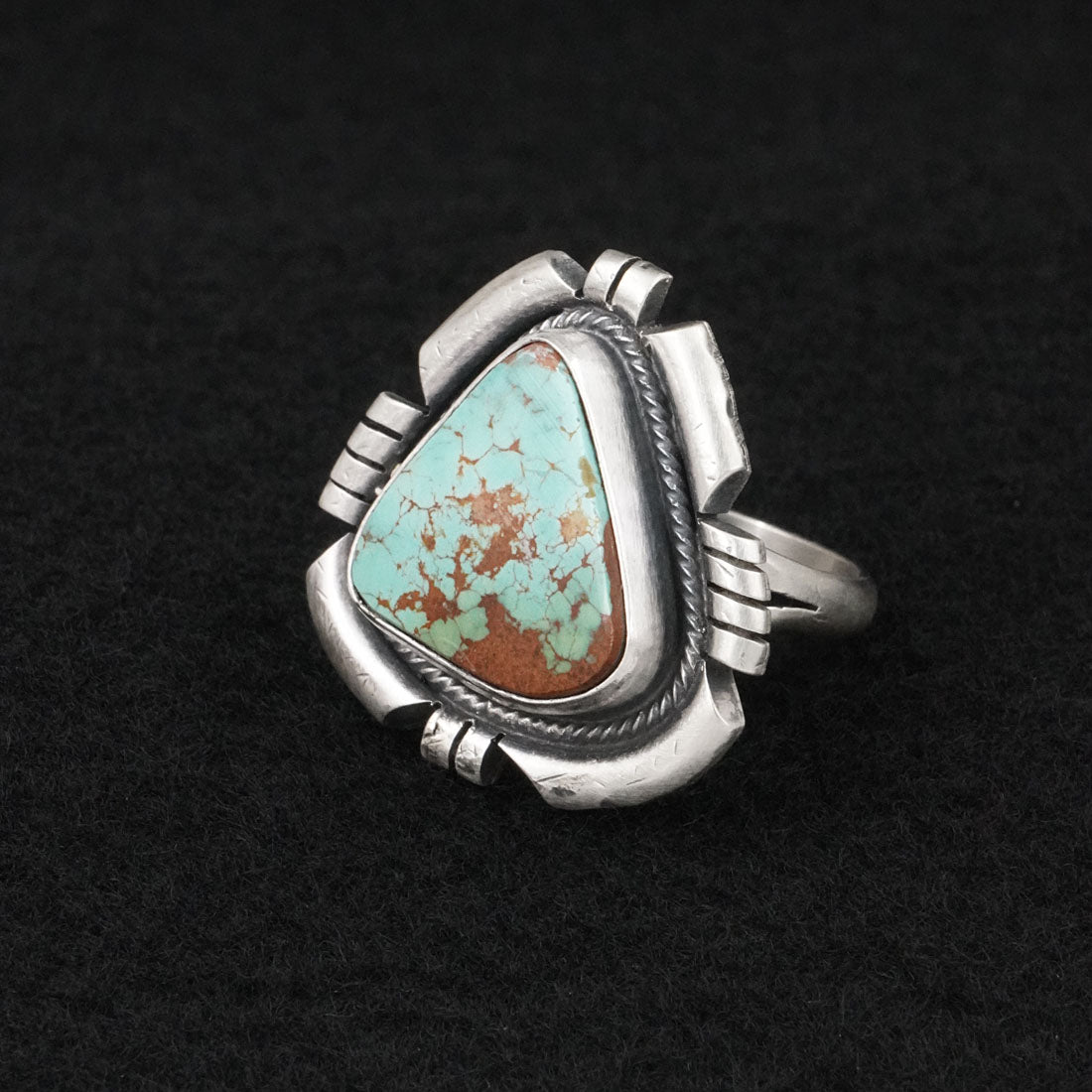 Randy Billy Turquoise & Sterling Silver Ring Size 10