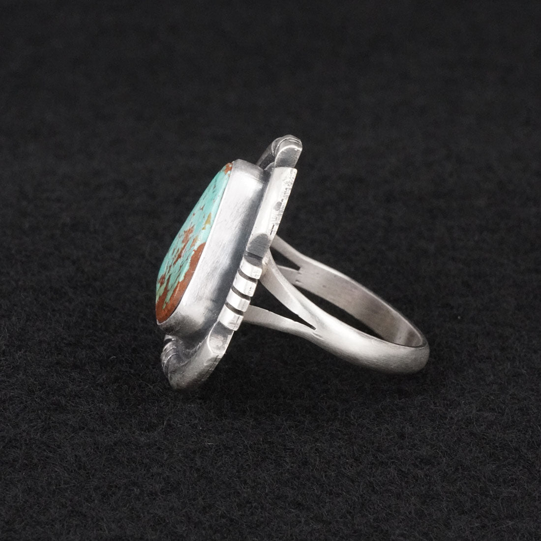 Randy Billy Turquoise & Sterling Silver Ring Size 10