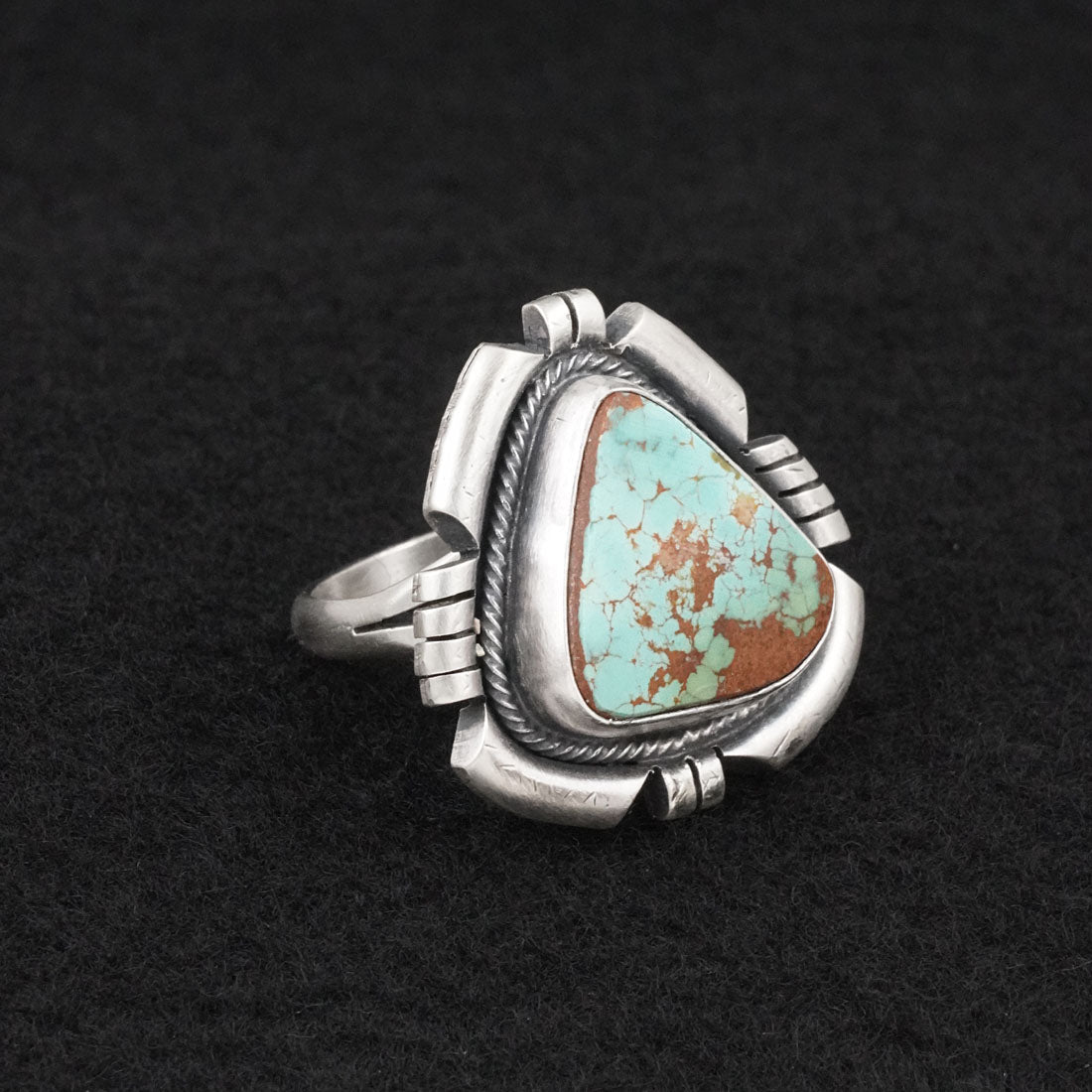 Randy Billy Turquoise & Sterling Silver Ring Size 10