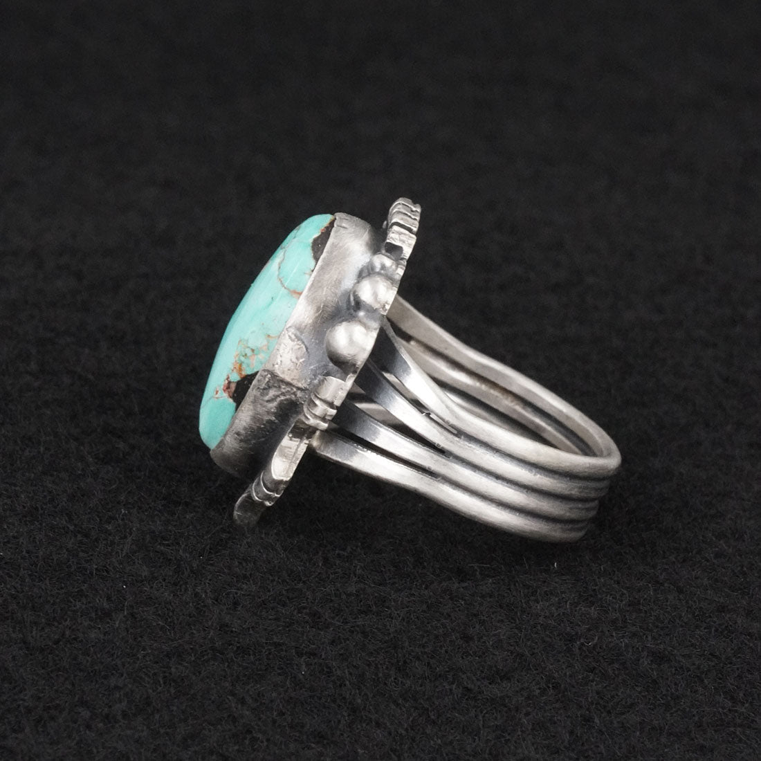 Randy Billy Turquoise & Sterling Silver Ring Size 9