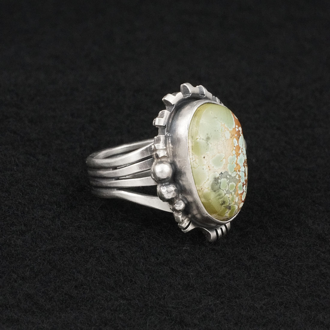 Randy Billy Turquoise & Sterling Silver Ring Size 9
