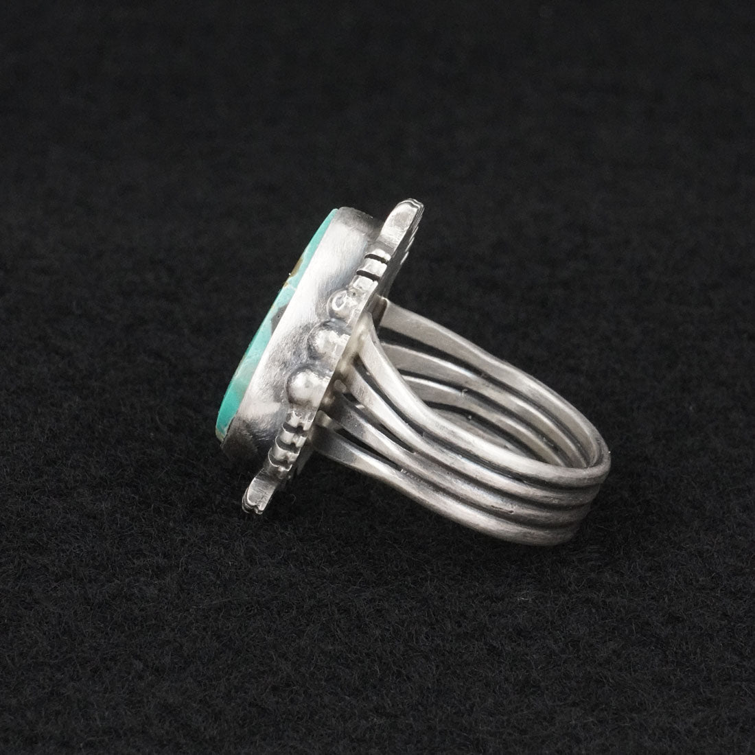 Randy Billy Turquoise & Sterling Silver Ring Size 10
