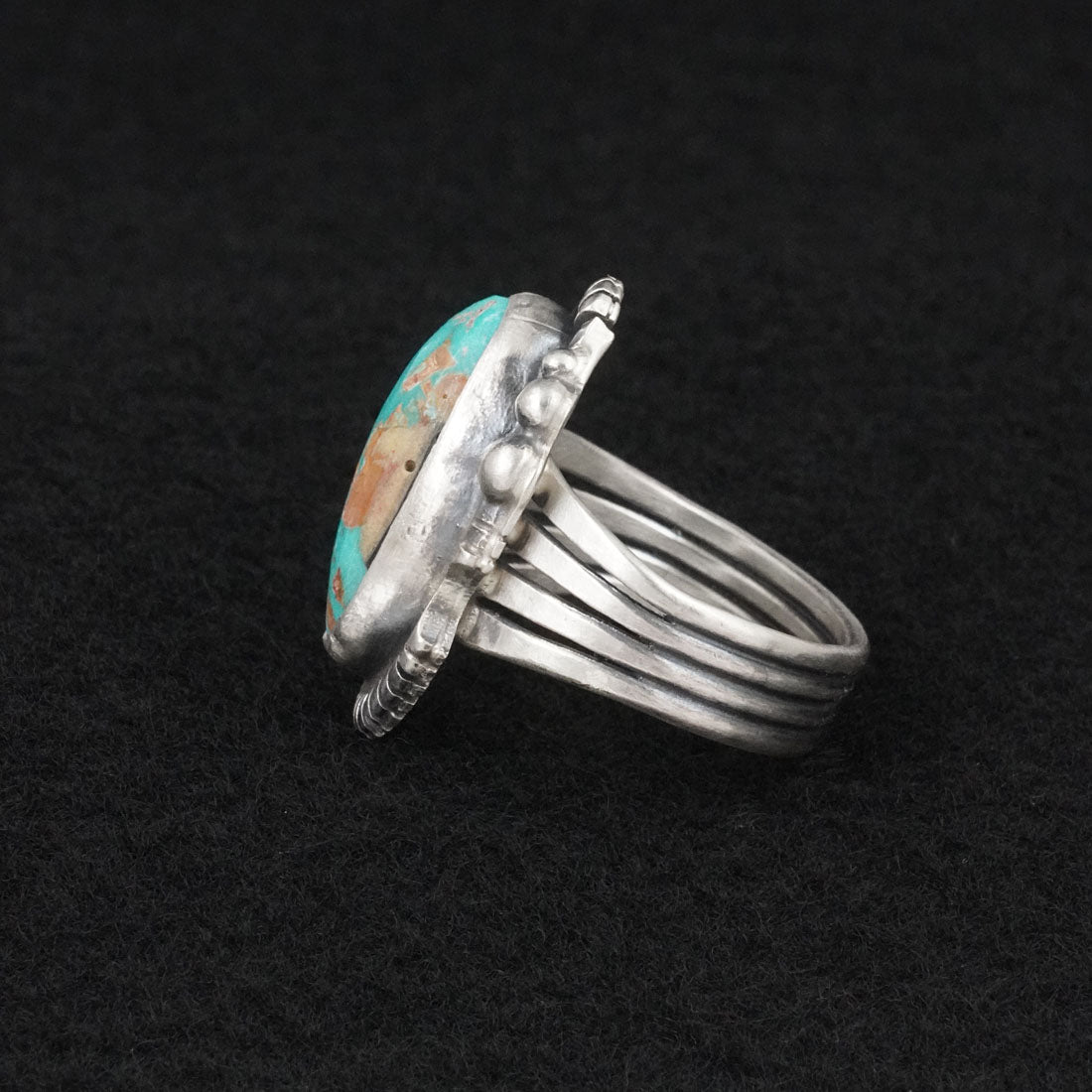 Randy Billy Turquoise & Sterling Silver Ring Size 9