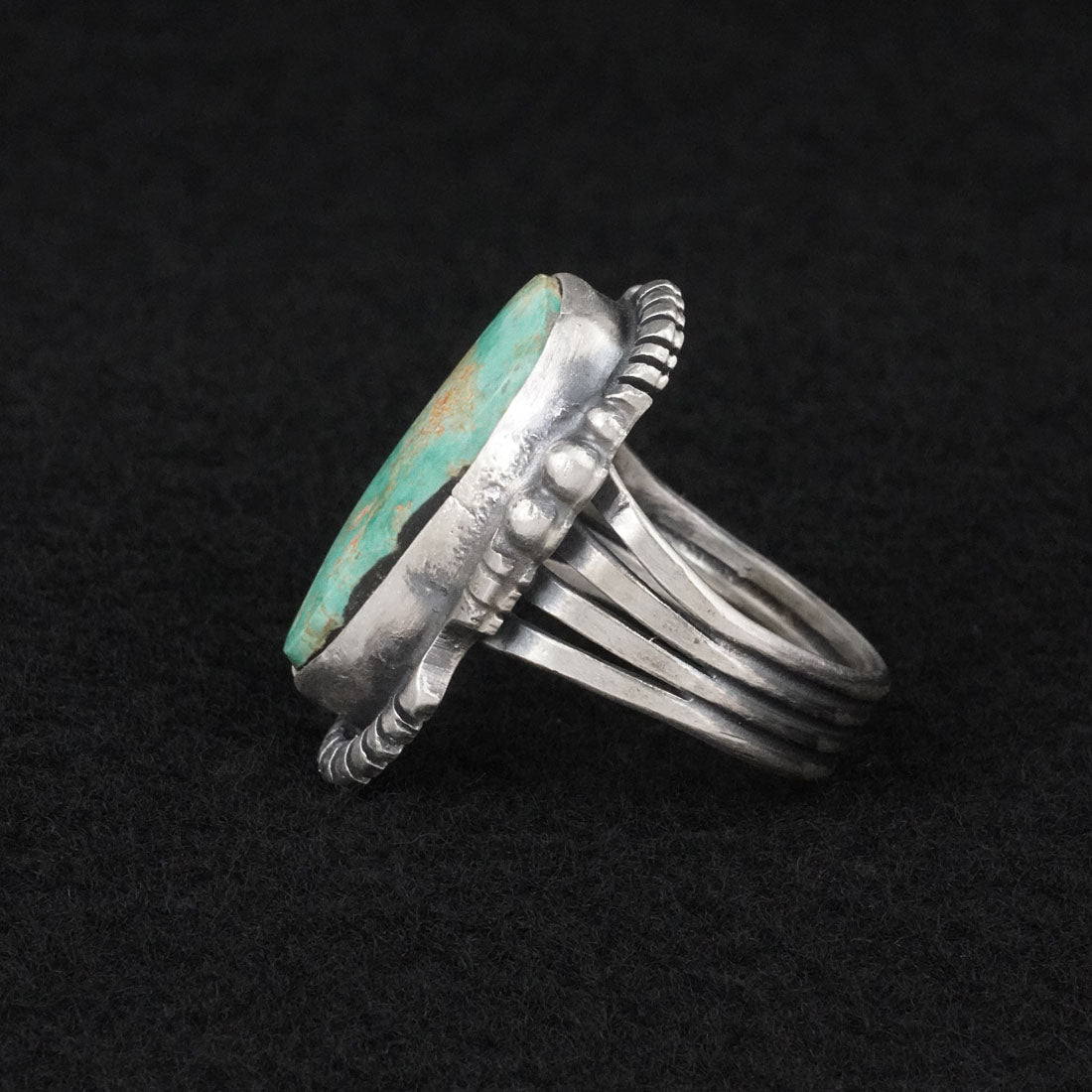 Randy Billy Turquoise & Sterling Silver Ring Size 9