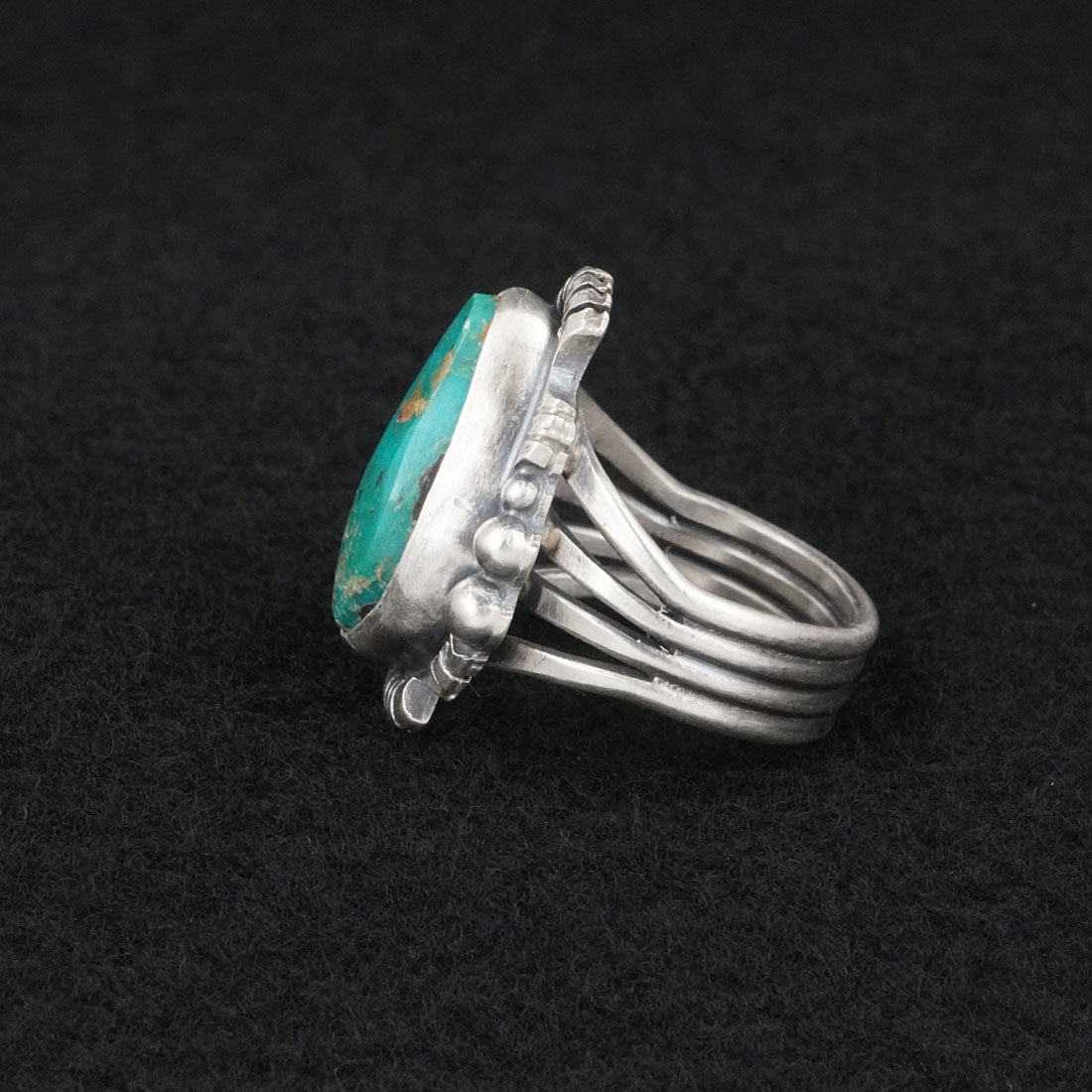 Randy Billy Turquoise & Sterling Silver Ring Size 8